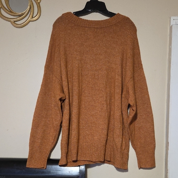 Women's Ava & Viv Tan Knit Sweater - Picture 4 of 5